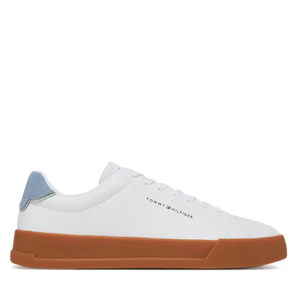 Tommy Hilfiger Tenisice Tommy Hilfiger Th Court Lth Detail Ess FM0FM05367 Bijela