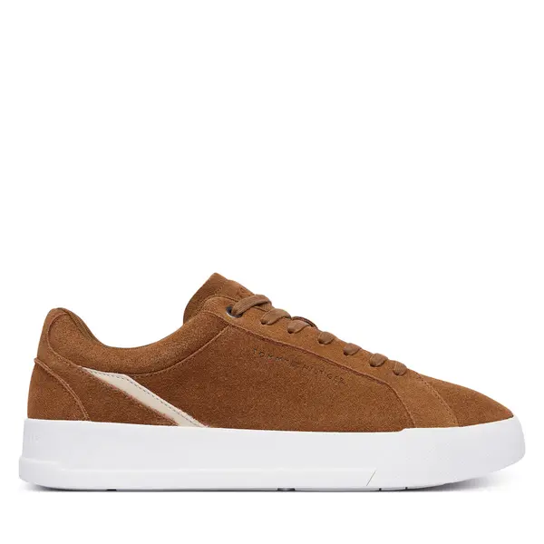 Tommy Hilfiger Tenisice Tommy Hilfiger Th Court Premium Suede FM0FM05880 Smeđa