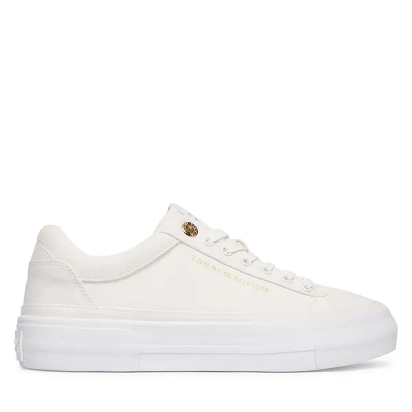 Tommy Hilfiger Tenisice Tommy Hilfiger Th Foxing Platform Canvas FW0FW09480 Bijela