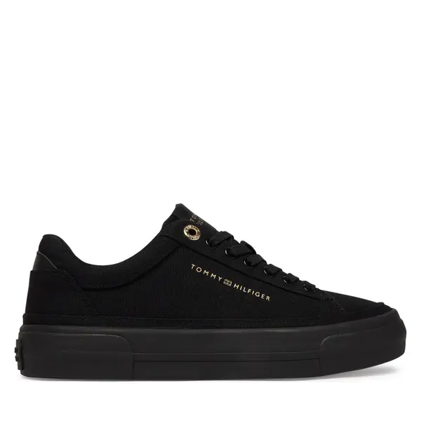 Tommy Hilfiger Tenisice Tommy Hilfiger Th Foxing Platform Canvas FW0FW09480 Crna