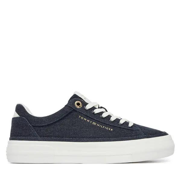 Tommy Hilfiger Tenisice Tommy Hilfiger Th Foxing Platform Washed Canvas FW0FW09172 Plava