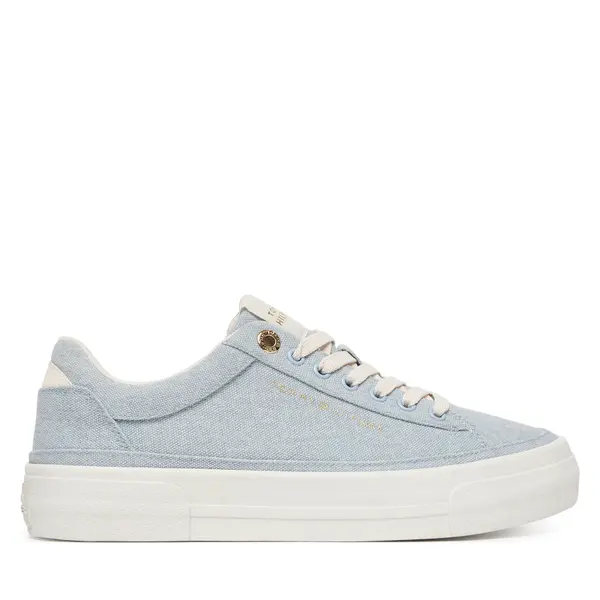 Tommy Hilfiger Tenisice Tommy Hilfiger Th Foxing Platform Washed Canvas FW0FW09172 Svijetloplava