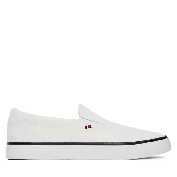 Tommy Hilfiger Tenisice Tommy Hilfiger Th Hi Vulc Core Low Ii Slipon FM0FM05514 Bijela
