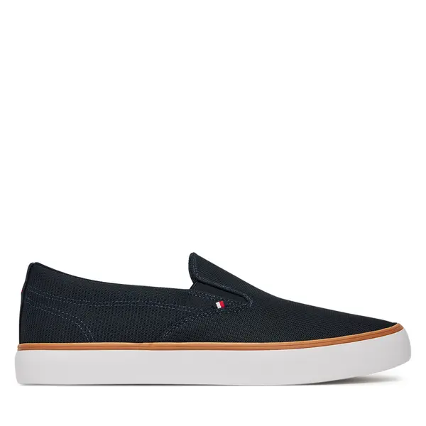 Tommy Hilfiger Tenisice Tommy Hilfiger Th Hi Vulc Core Low Ii Slipon FM0FM05514 Tamnoplava