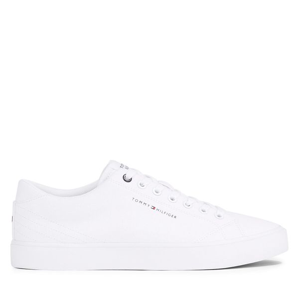 Tommy Hilfiger Tenisice Tommy Hilfiger Th Hi Vulc Low Canvas FM0FM04882 White YBS