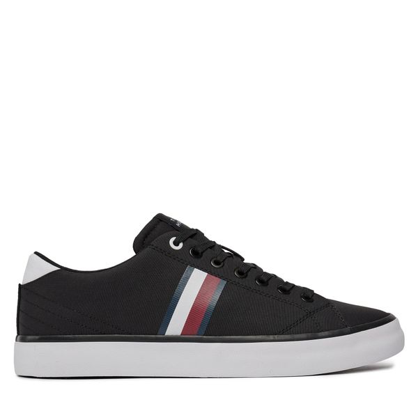 Tommy Hilfiger Tenisice Tommy Hilfiger Th Hi Vulc Low Stripes Mesh FM0FM04946 Crna