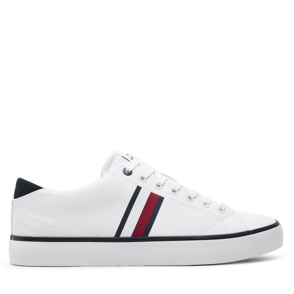 Tommy Hilfiger Tenisice Tommy Hilfiger Th Hi Vulc Low Stripes Mesh FM0FM04946 White YBS