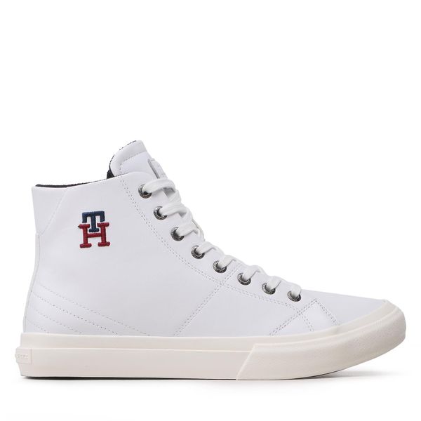 Tommy Hilfiger Tenisice Tommy Hilfiger Th Hi Vulc Street Leather FM0FM04739 White YBS