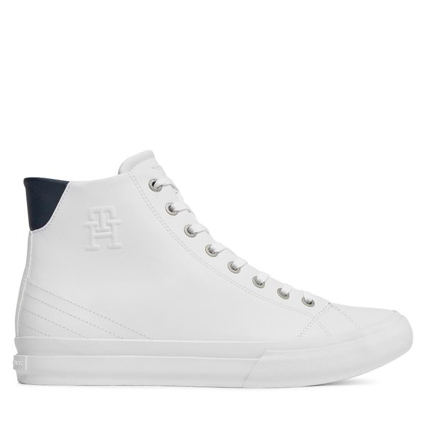 Tommy Hilfiger Tenisice Tommy Hilfiger Th Hi Vulc Street Lth Ess FM0FM04897 White YBS