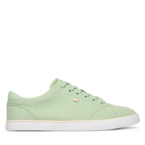 Tommy Hilfiger Tenisice Tommy Hilfiger Th Low Profile Vulc Canvas FW0FW09102 Zelena