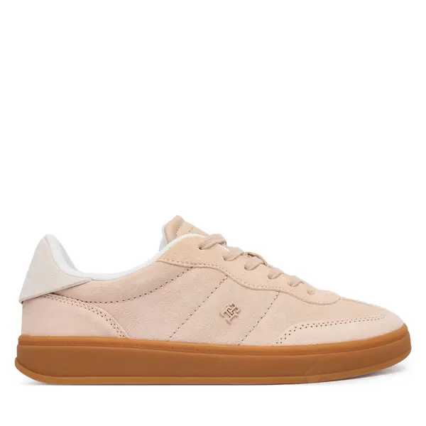 Tommy Hilfiger Tenisice Tommy Hilfiger Th Monogram Plaque Suede Trainers FW0FW09180 Ružičasta