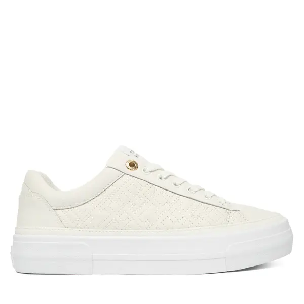 Tommy Hilfiger Tenisice Tommy Hilfiger Th Platform Sneaker Quilted FW0FW09265 Écru