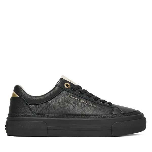 Tommy Hilfiger Tenisice Tommy Hilfiger Th Platform Sneaker Tumbled Ltr FW0FW09018 Crna