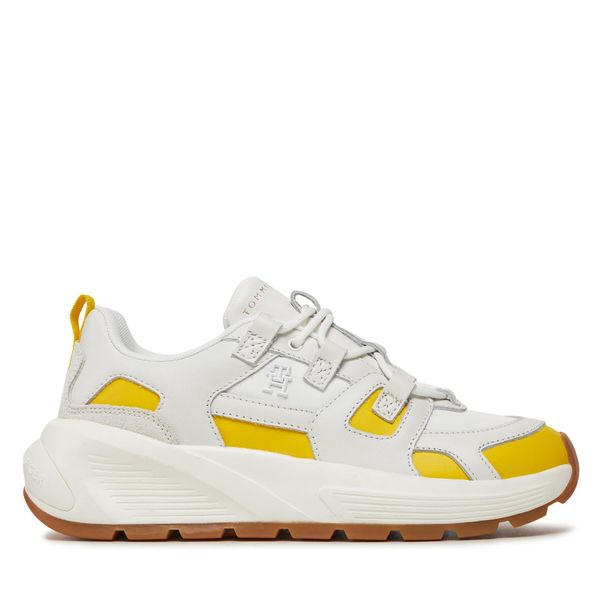 Tommy Hilfiger Tenisice Tommy Hilfiger Th Premium Runner Mix FW0FW07651 White/Valley Yellow 0K9