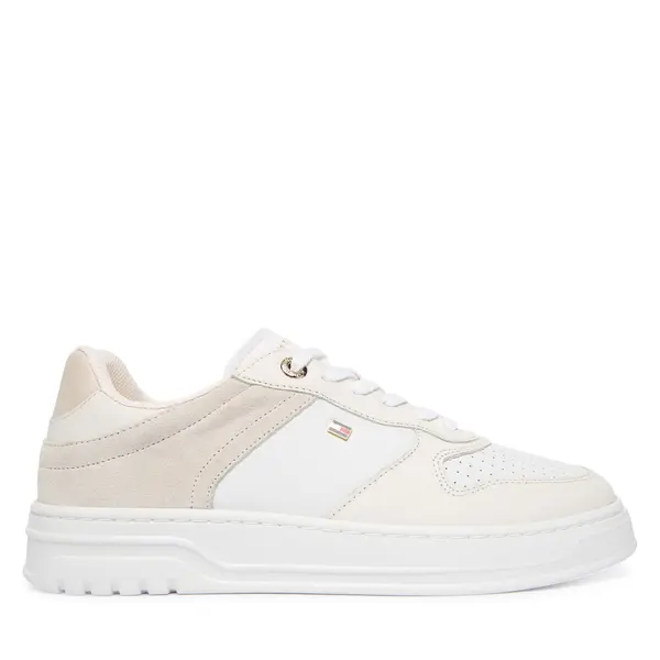 Tommy Hilfiger Tenisice Tommy Hilfiger Th Sporty Cupsole Tumbled Ltr FW0FW09024 Écru