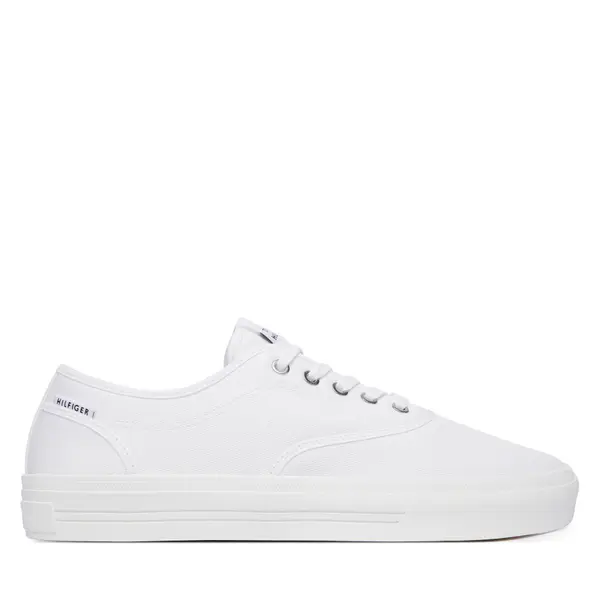 Tommy Hilfiger Tenisice Tommy Hilfiger Th Vulc Cup Long Lace Canvas FM0FM05874 Bijela