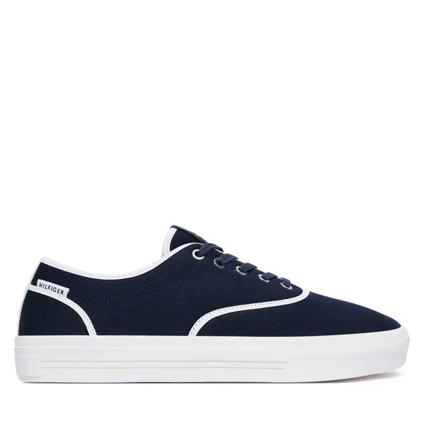 Tommy Hilfiger Tenisice Tommy Hilfiger Th Vulc Cup Long Lace Canvas FM0FM05874 Tamnoplava