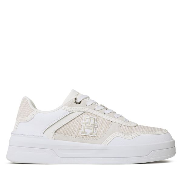 Tommy Hilfiger Tenisice Tommy Hilfiger Th Woven Basket Sneaker FW0FW07289 White YBS