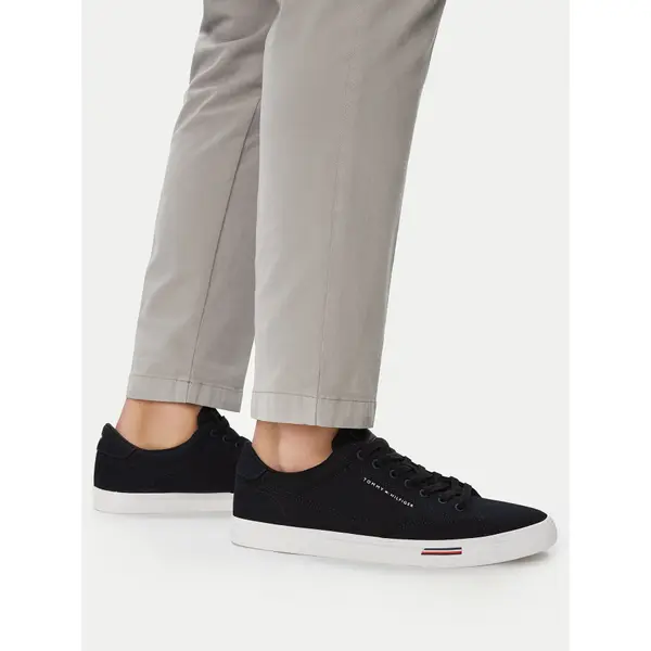 Tommy Hilfiger Tenisice Tommy Hilfiger Vulc Core Rwb Long Lace Cvs FM0FM05813 Crna