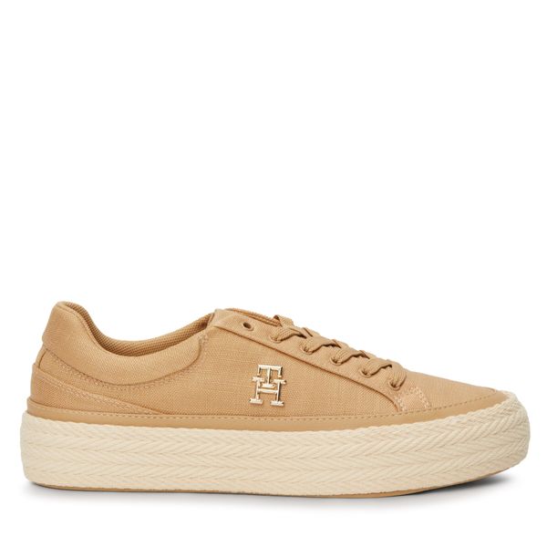 Tommy Hilfiger Tenisice Tommy Hilfiger Vulc Sneaker Linnen FW0FW07673 Classic Khaki RBL