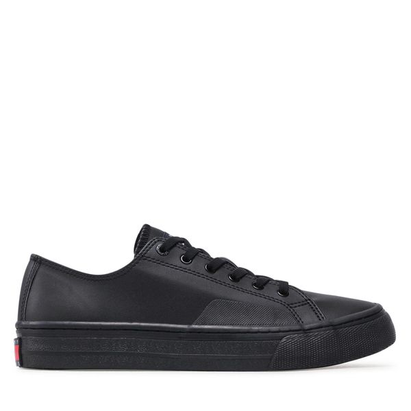Tommy Jeans Tenisice Tommy Jeans Leather Vulc EM0EM01047 Black BDS