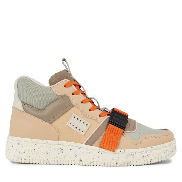 Tommy Jeans Tenisice Tommy Jeans Tjm Basket Leather Buckle Mid EM0EM01288 Tawny Sand/ Earth/ Faded Willow AB0
