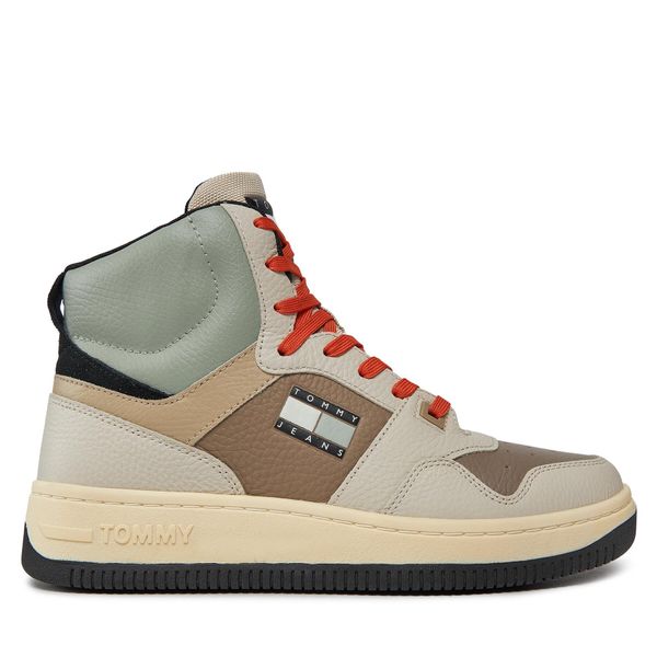 Tommy Jeans Tenisice Tommy Jeans Tjm Basket Mid Leather EM0EM01258 Bleached Stone AEV