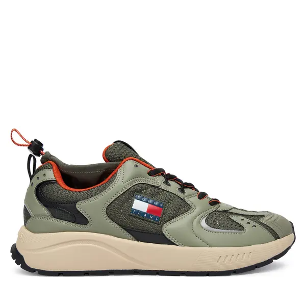 Tommy Jeans Tenisice Tommy Jeans Tjm Runner Mix Material EM0EM01620 Kaki
