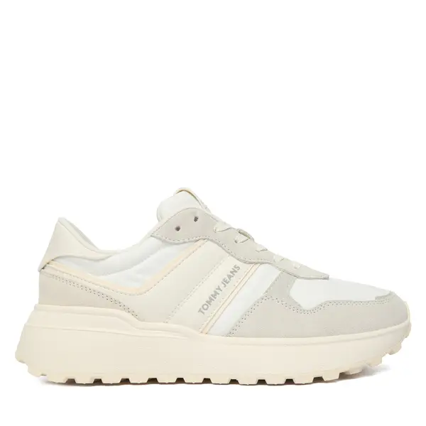 Tommy Jeans Tenisice Tommy Jeans Tjw Cleated Runner Suede Mix EN0EN02921 Écru