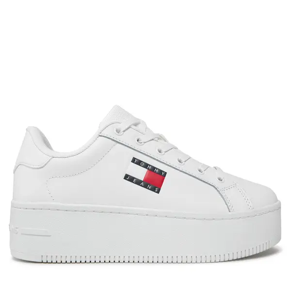 Tommy Jeans Tenisice Tommy Jeans Tjw Flatform Ess EN0EN02518 Bijela