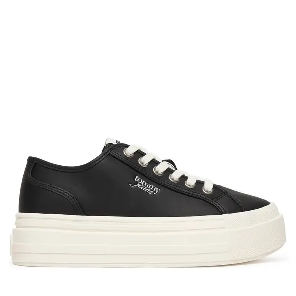 Tommy Jeans Tenisice Tommy Jeans Tjw Flatform Sneaker Ltr EN0EN02964 Crna