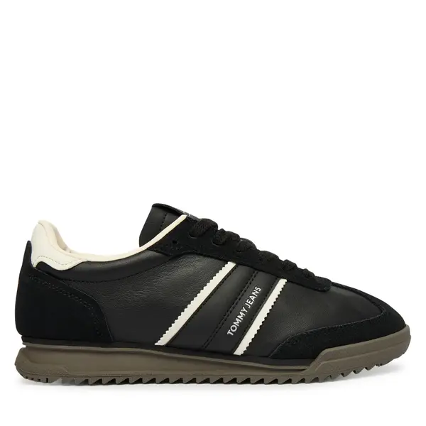 Tommy Jeans Tenisice Tommy Jeans Tjw Low Profile Runner Lthr Mix EN0EN03001 Crna
