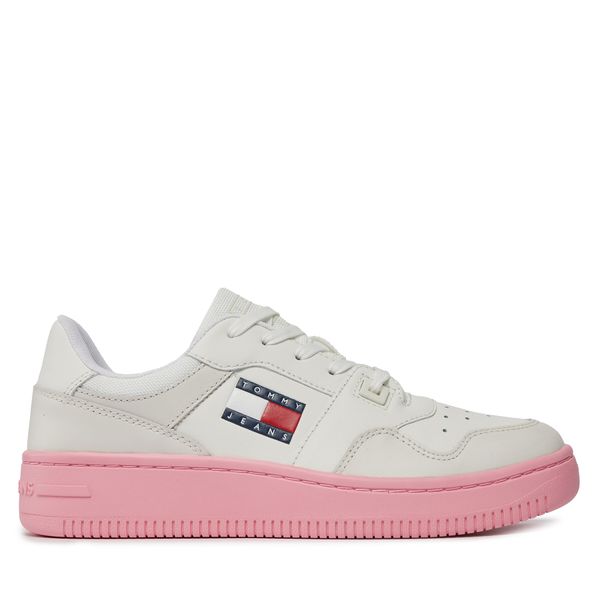 Tommy Jeans Tenisice Tommy Jeans Tjw Retro Basket Ess EN0EN02505 Ecru / Pink Alert THW