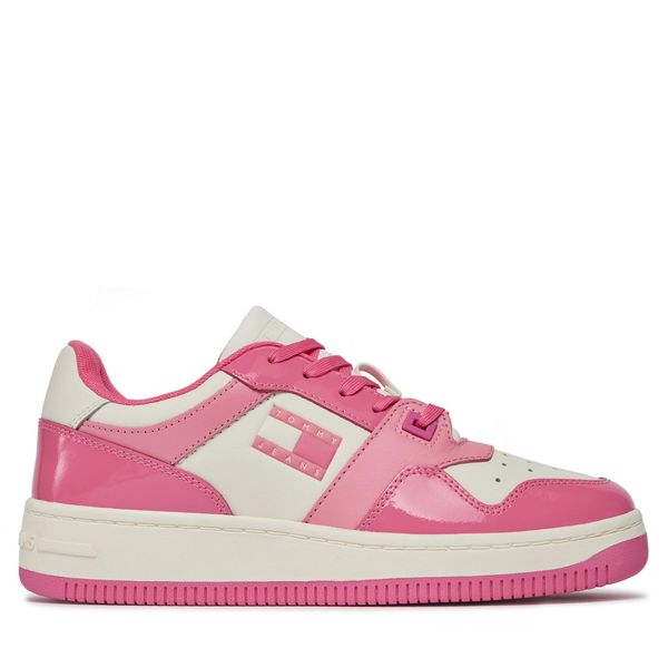 Tommy Jeans Tenisice Tommy Jeans Tjw Retro Basket Patent Ltr EN0EN02499 Pink Alert THW