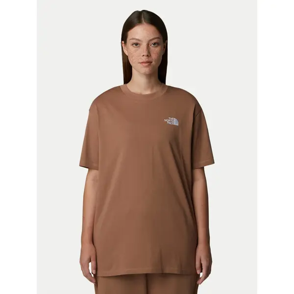 The North Face The North Face T-shirt Simple Dome NF0A87NQ Smeđa Oversize