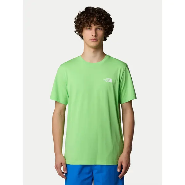 The North Face The North Face T-shirt SS Simple Dome NF0A87NG Zelena Regular Fit