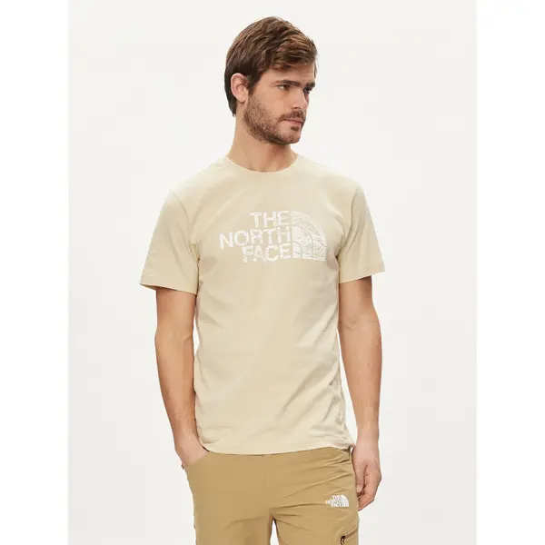 The North Face The North Face T-shirt Woodcut Dome NF0A87NX Bež Regular Fit