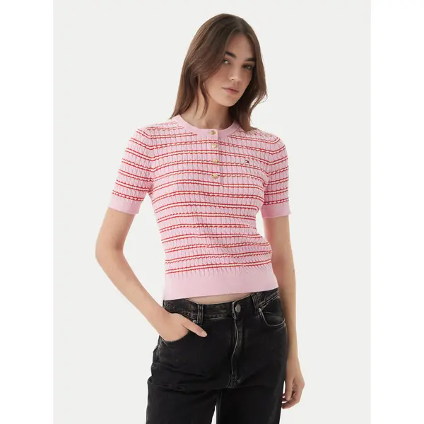 Tommy Hilfiger Tommy Hilfiger Džemper WW0WW49613 Svijetlo roza Slim Fit