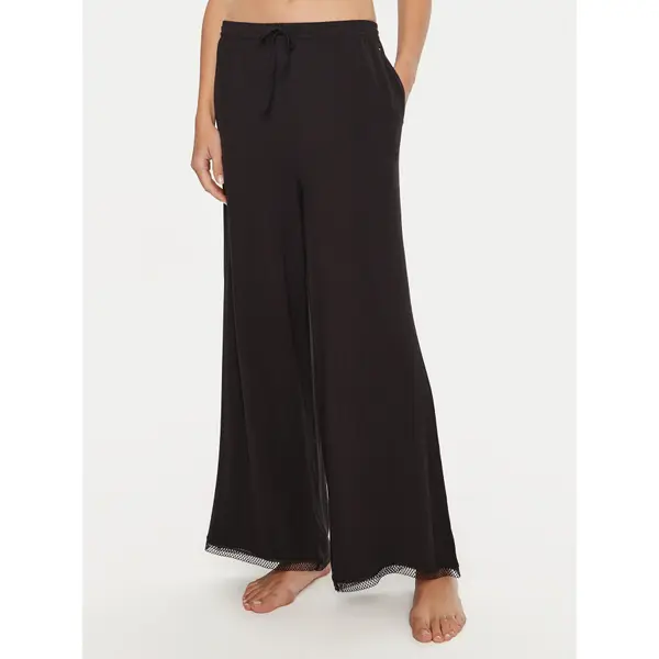 Tommy Hilfiger Tommy Hilfiger Pidžama hlače UW0UW05575 Crna Relaxed Fit