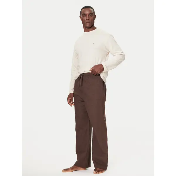 Tommy Hilfiger Tommy Hilfiger Pidžama UM0UM03689 Smeđa Relaxed Fit