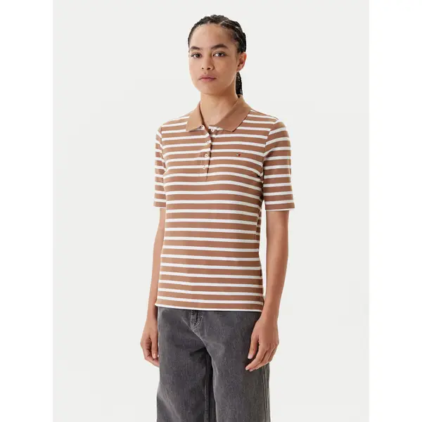 Tommy Hilfiger Tommy Hilfiger Polo 1895 WW0WW43224 Smeđa Regular Fit