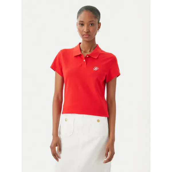 Tommy Hilfiger Tommy Hilfiger Polo 1985 Logo WW0WW49259 Crvena Slim Fit