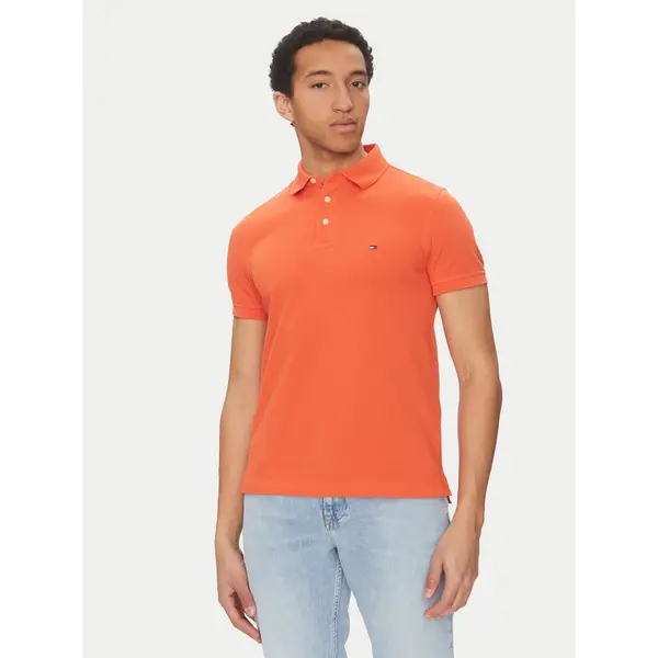 Tommy Hilfiger Tommy Hilfiger Polo 1985 MW0MW17771 Narančasta Slim Fit