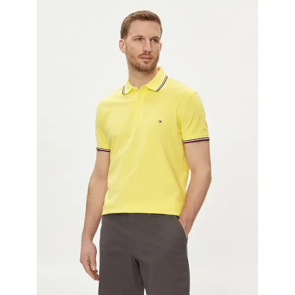 Tommy Hilfiger Tommy Hilfiger Polo 1985 MW0MW30750 Žuta Slim Fit