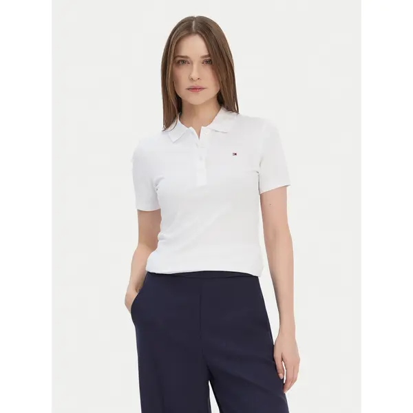 Tommy Hilfiger Tommy Hilfiger Polo 1985 WW0WW42047 Bijela Slim Fit