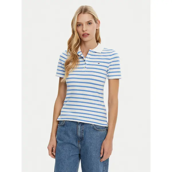 Tommy Hilfiger Tommy Hilfiger Polo 1985 WW0WW43225 Svijetloplava Slim Fit