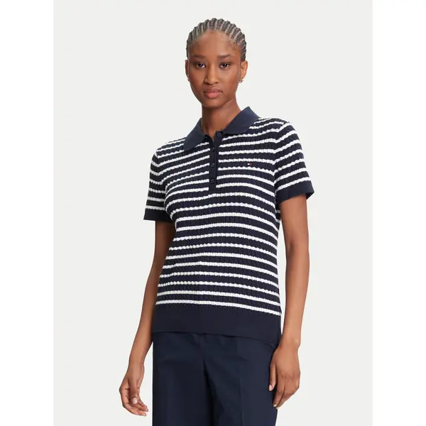 Tommy Hilfiger Tommy Hilfiger Polo Fine WW0WW41474 Tamnoplava Regular Fit