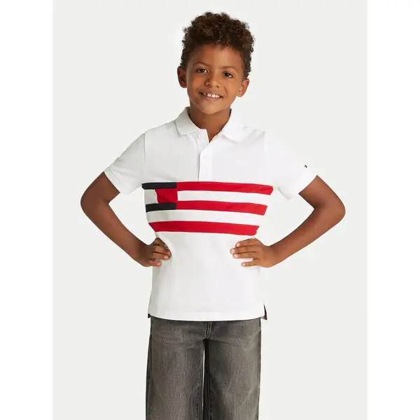 Tommy Hilfiger Tommy Hilfiger Polo KB0KB09528 D Bijela Regular Fit