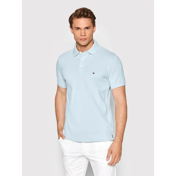 Tommy Hilfiger Tommy Hilfiger Polo MW0MW17771 Svijetloplava Slim Fit