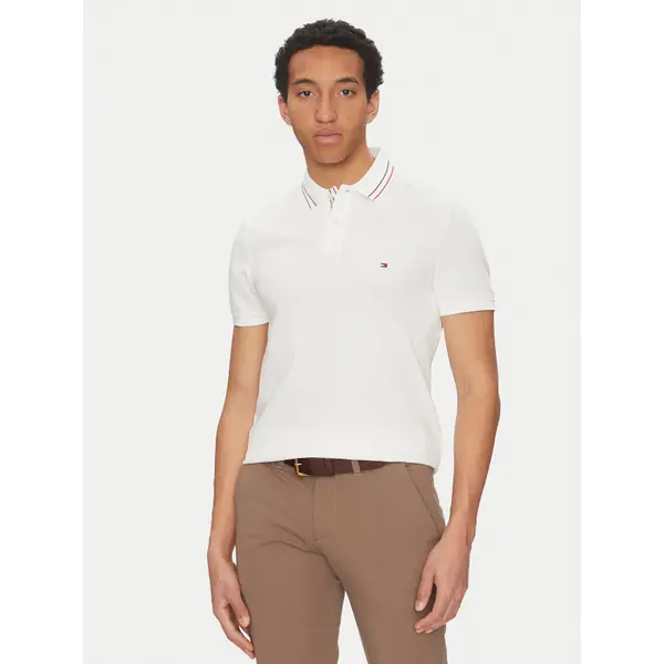 Tommy Hilfiger Tommy Hilfiger Polo Placket Interest MW0MW38459 Bijela Regular Fit